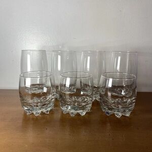 Bormioli Rocco Galassia Drinking & Rocks Glasses Tumblers Italy Italian Set Of 7